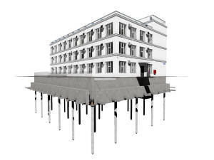 Проект офисного здания - молдинги на стенах