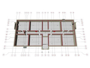 3D вид подполья здания