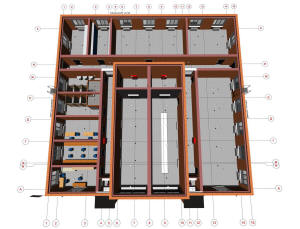 3D вид первого этажа завода