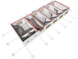 3D вид второго этажа автомойки