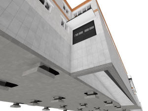 3D фрагмент вида фундамента гаража