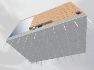 Многоэтажный паркинг - 3D вид снизу