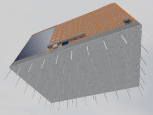 Многоэтажный паркинг - 3D вид снизу
