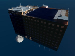 Многоэтажный паркинг - 3D ночной вид