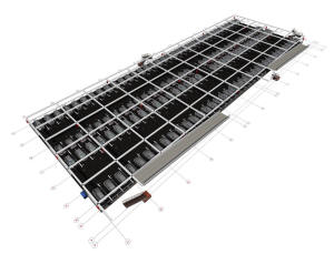 3D план первого этажа паркинга