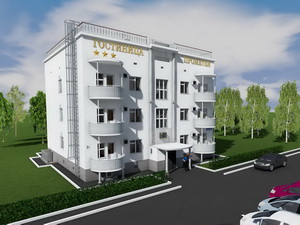 Проект трехэтажной гостиницы на 12 номеров