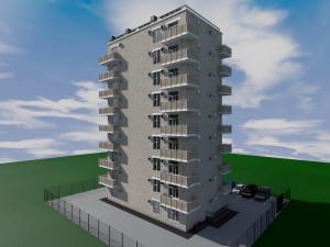 Проект сейсмостойкого девятиэтажного дома на 18 квартир
