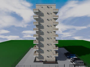 Проект сейсмостойкого девятиэтажного дома на 18 квартир