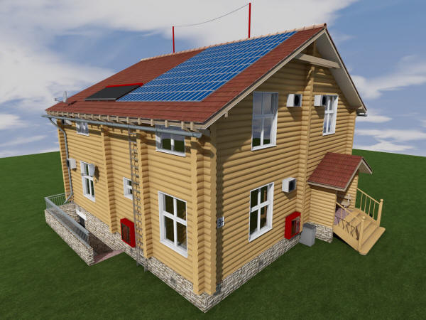 Проект дома из бревен