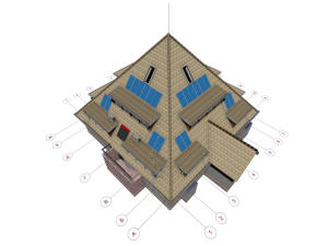 Крыша дома-пирамиды