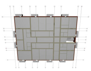 План второго этажа дома - вид снизу
