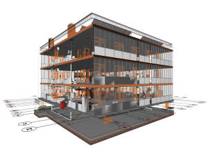 Архитектурный проект многоквартирного дома и координационные оси