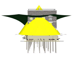 Молниезащита треугольного дома