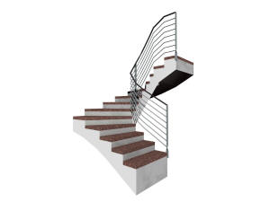 3D вид лестницы дома