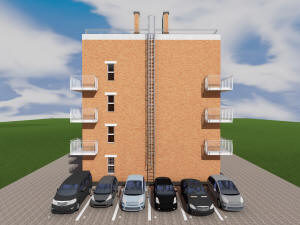 Готовый проект четырехподъездного четырехэтажного дома на 32 квартиры