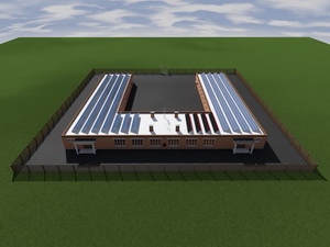 3D общий вид конюшни