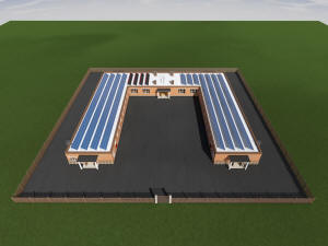 3D общий вид конюшни