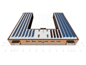 3D общий вид конюшни