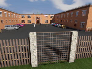 3D общий вид конюшни