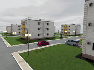 3D вид застройки поселка
