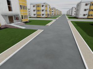 3D вид застройки поселка