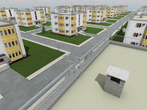 3D вид застройки поселка
