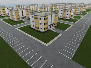 3D вид застройки поселка