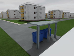 3D вид застройки поселка