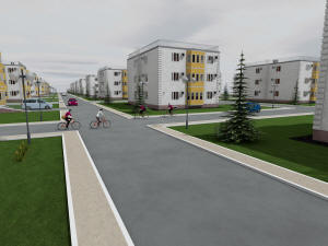 3D вид застройки поселка