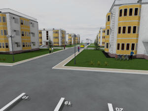 3D вид застройки поселка