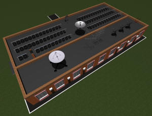 3D вид крыши супермаркета
