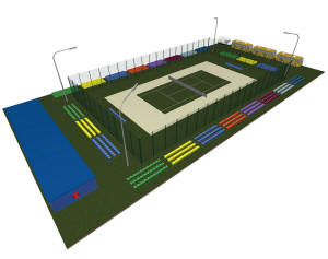 Проект площадки для тенниса (теннисный корт)