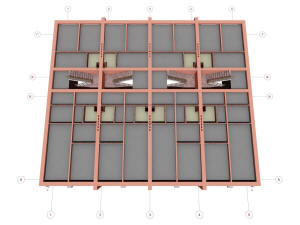 План подвесных потолков 2, 3 и 4 этажа здания