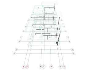 План потолочной электропроводки первого и второго этажа таунхауса