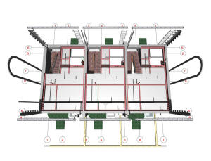 План подвесных потолков первого этажа таунхауса