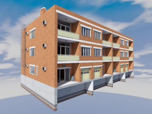 Вариант колористики 3 (задний фасад)