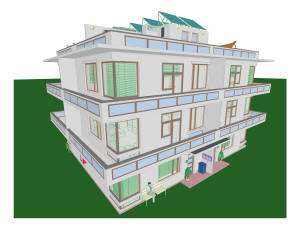 3D вид квадрохауса