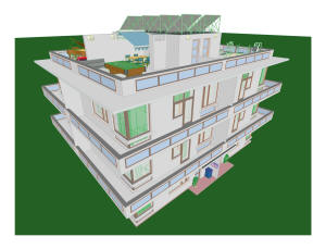 3D вид квадрохауса