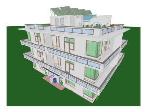 3D вид квадрохауса