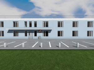 Главный фасад склада