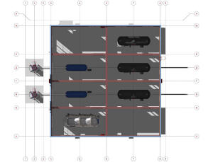 3D вид первого этажа одноэтажной котельни завода