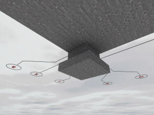 3D вид фундамента производственного здания