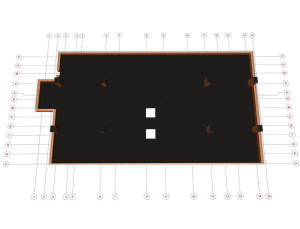 3D вид крыши гостиницы