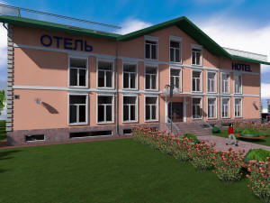 Главный фасад гостиницы