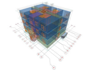 3D вид зон хостела