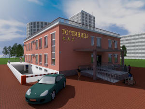Проект гостиницы с подземным паркингом