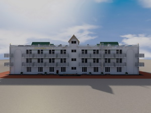 Готовый проект трехэтажной сейсмоустойчивой гостиницы