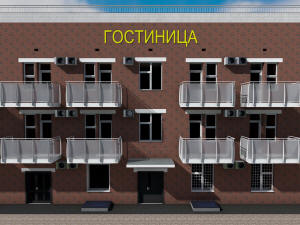 Главный фасад гостиницы - фрагмент