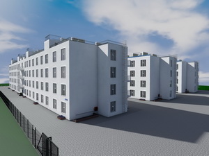 Готовый проект четырехэтажной сейсмостойкой гостиницы