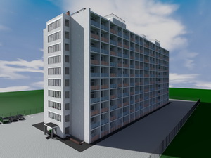 Готовый проект десятиэтажной сейсмостойкой гостиницы